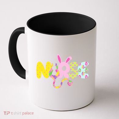 Funny Cute Easter Patterns Nurse Coffee Mug