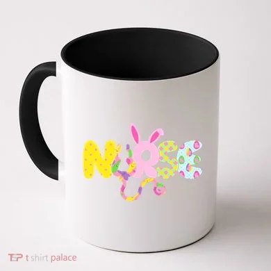 Funny Cute Easter Patterns Nurse Coffee Mug
