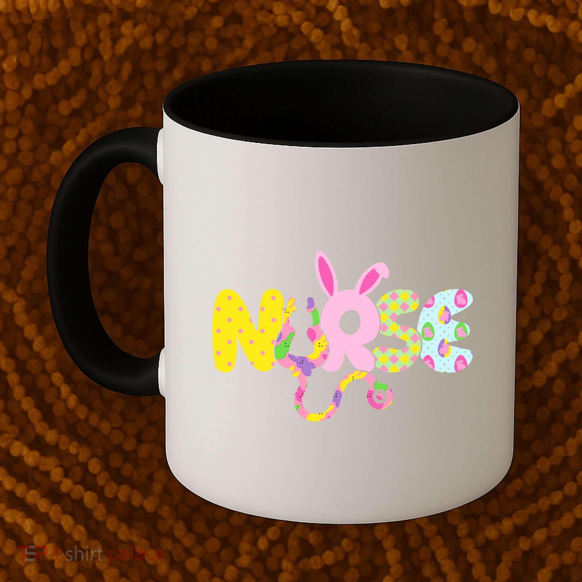 Funny Cute Easter Patterns Nurse Coffee Mug