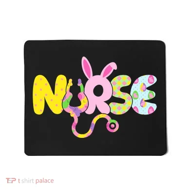 Funny Cute Easter Patterns Nurse Mousepad