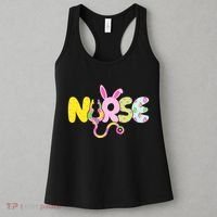 Funny Cute Easter Patterns Nurse Women's Tank Top thumb 3