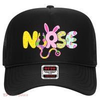 Funny Cute Easter Patterns Nurse Hat thumb 0
