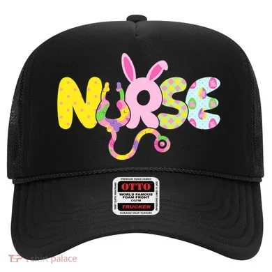 Funny Cute Easter Patterns Nurse Hat