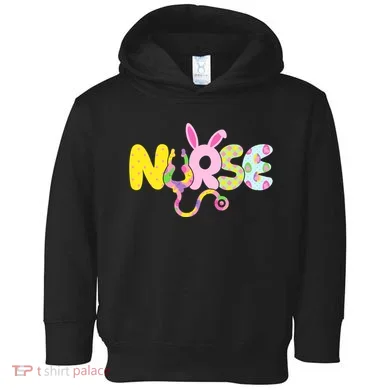 Funny Cute Easter Patterns Nurse Toddler Hoodie