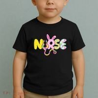 Funny Cute Easter Patterns Nurse Toddler T-Shirt thumb 2