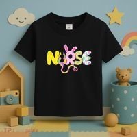 Funny Cute Easter Patterns Nurse Toddler T-Shirt thumb 3