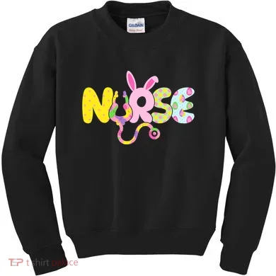 Funny Cute Easter Patterns Nurse Kids Sweatshirt