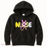 Funny Cute Easter Patterns Nurse Kids Hoodie thumb 0