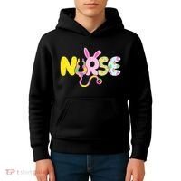 Funny Cute Easter Patterns Nurse Kids Hoodie thumb 4