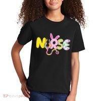 Funny Cute Easter Patterns Nurse Kids T-Shirt thumb 2