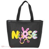 Funny Cute Easter Patterns Nurse Tote Bag thumb 0