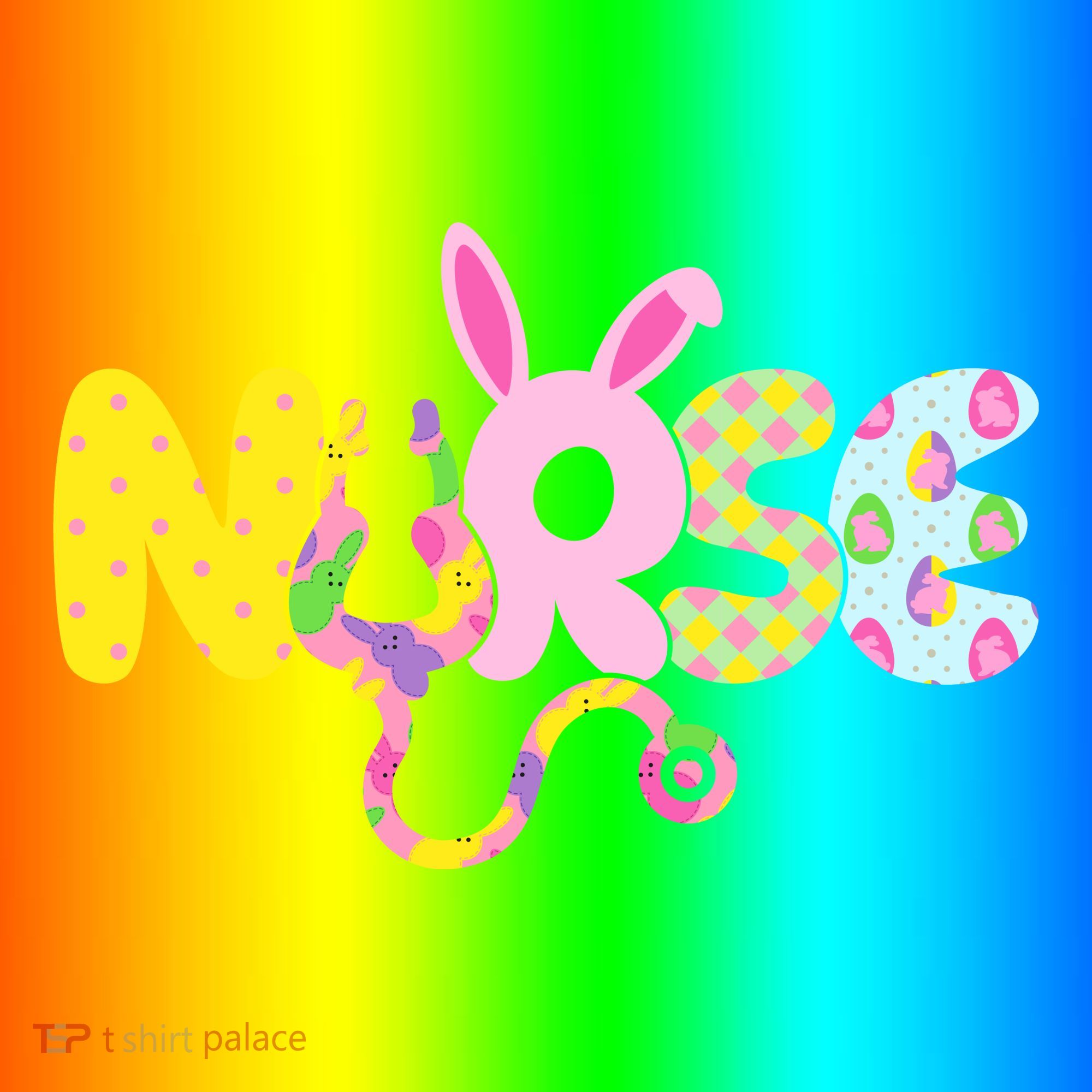 Funny Cute Easter Patterns Nurse Coaster
