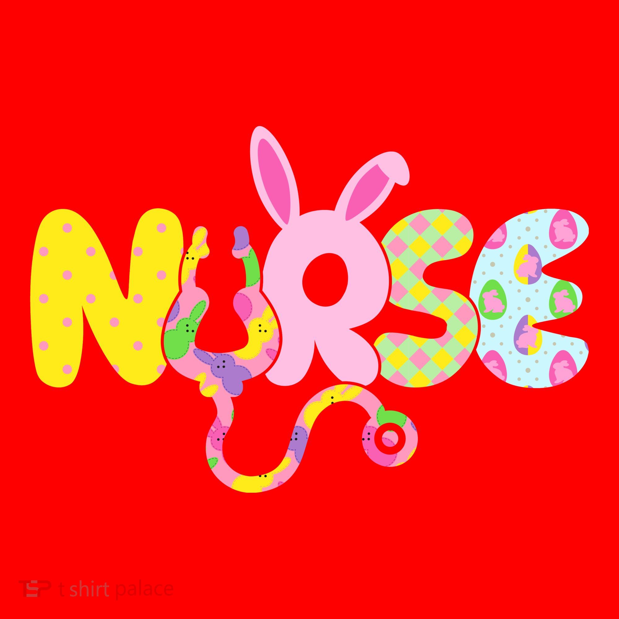 Funny Cute Easter Patterns Nurse Santa Hat