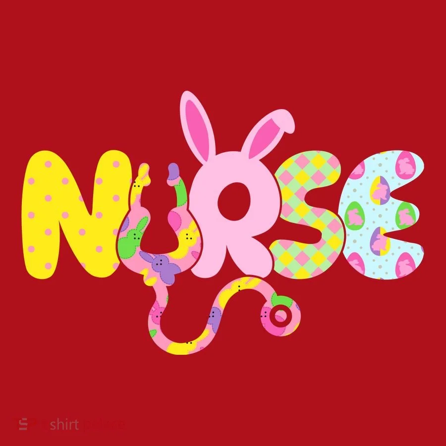 Funny Cute Easter Patterns Nurse Christmas Stocking