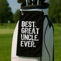 Family Cool Funny Best Great Uncle Ever Golf Towel thumb 2