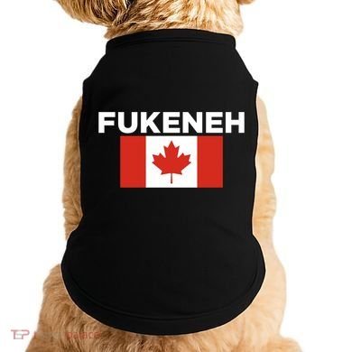 Fukeneh Canada Flag Humorous Fun Slang Accent Gift Doggie Tank