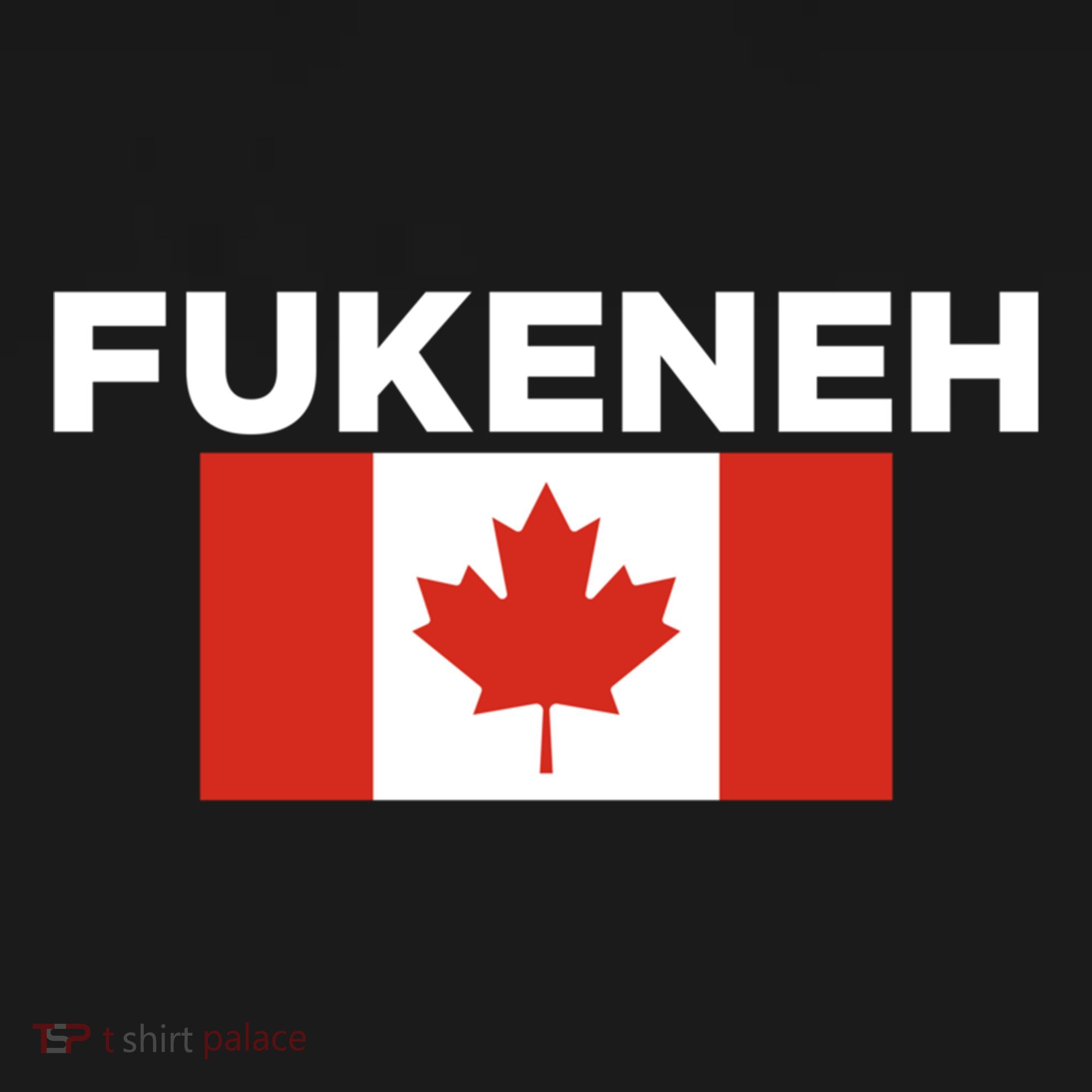 Fukeneh Canada Flag Humorous Fun Slang Accent Gift Doggie Tank