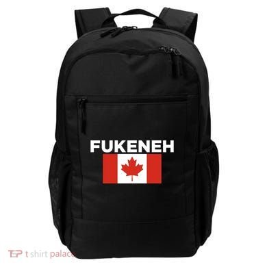 Fukeneh Canada Flag Humorous Fun Slang Accent Gift Backpack