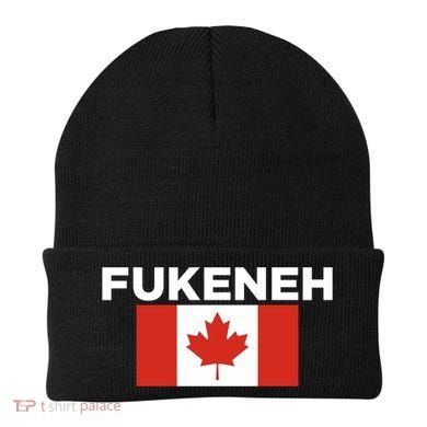 Fukeneh Canada Flag Humorous Fun Slang Accent Gift Beanie