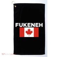 Fukeneh Canada Flag Humorous Fun Slang Accent Gift Golf Towel thumb 0