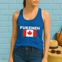Fukeneh Canada Flag Humorous Fun Slang Accent Gift Women's Tank Top thumb 2
