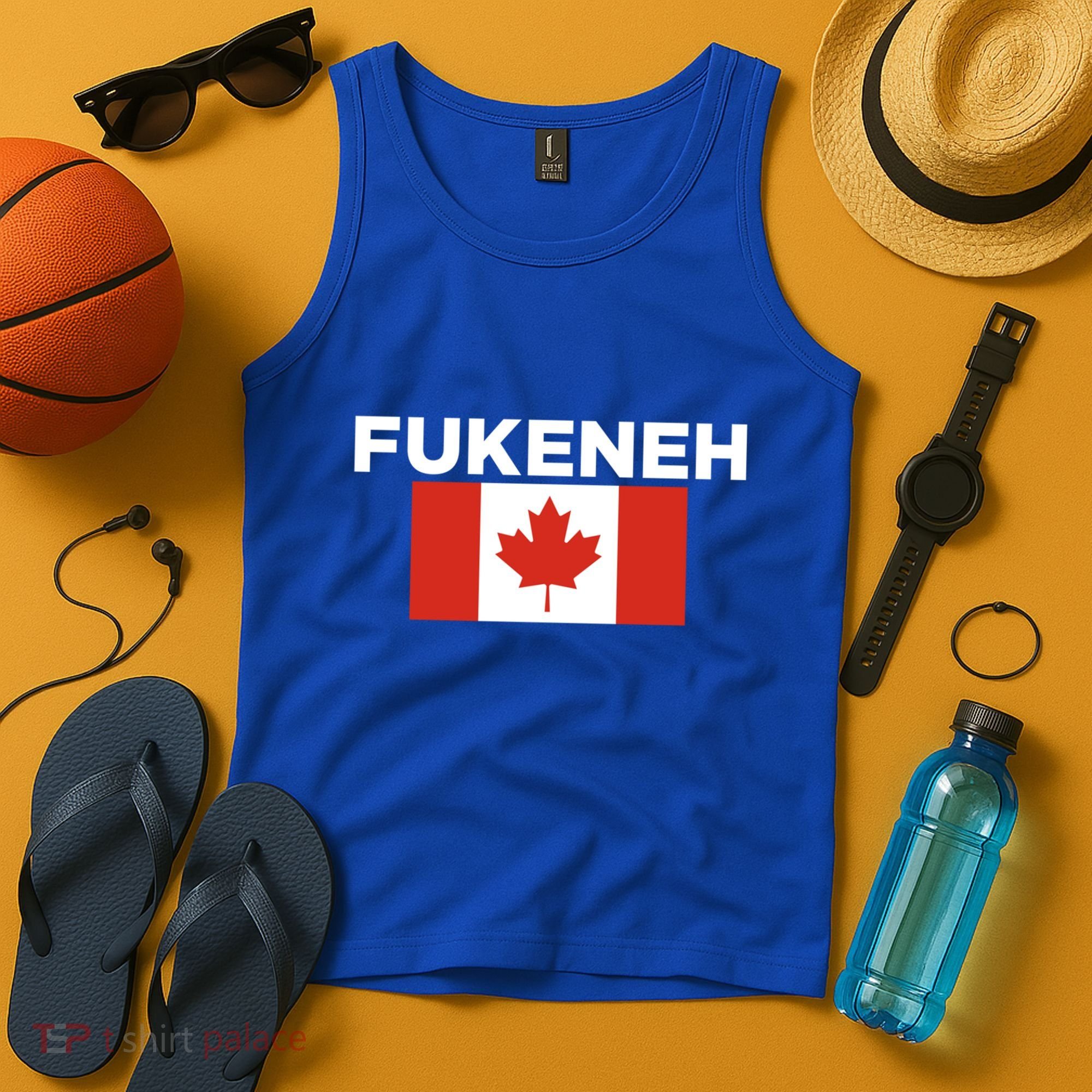 Fukeneh Canada Flag Humorous Fun Slang Accent Gift Tank Top