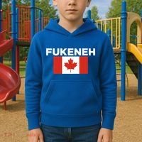 Fukeneh Canada Flag Humorous Fun Slang Accent Gift Kids Hoodie thumb 2