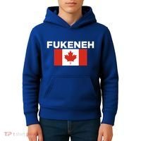 Fukeneh Canada Flag Humorous Fun Slang Accent Gift Kids Hoodie thumb 4