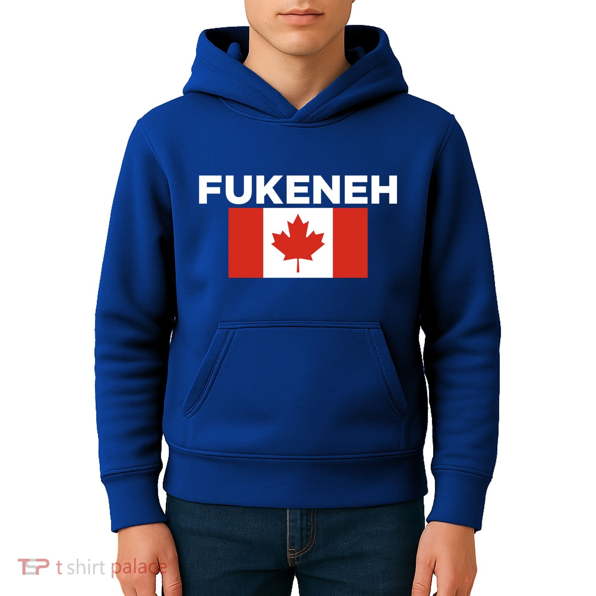 Fukeneh Canada Flag Humorous Fun Slang Accent Gift Kids Hoodie