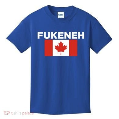 Fukeneh Canada Flag Humorous Fun Slang Accent Gift Kids T-Shirt
