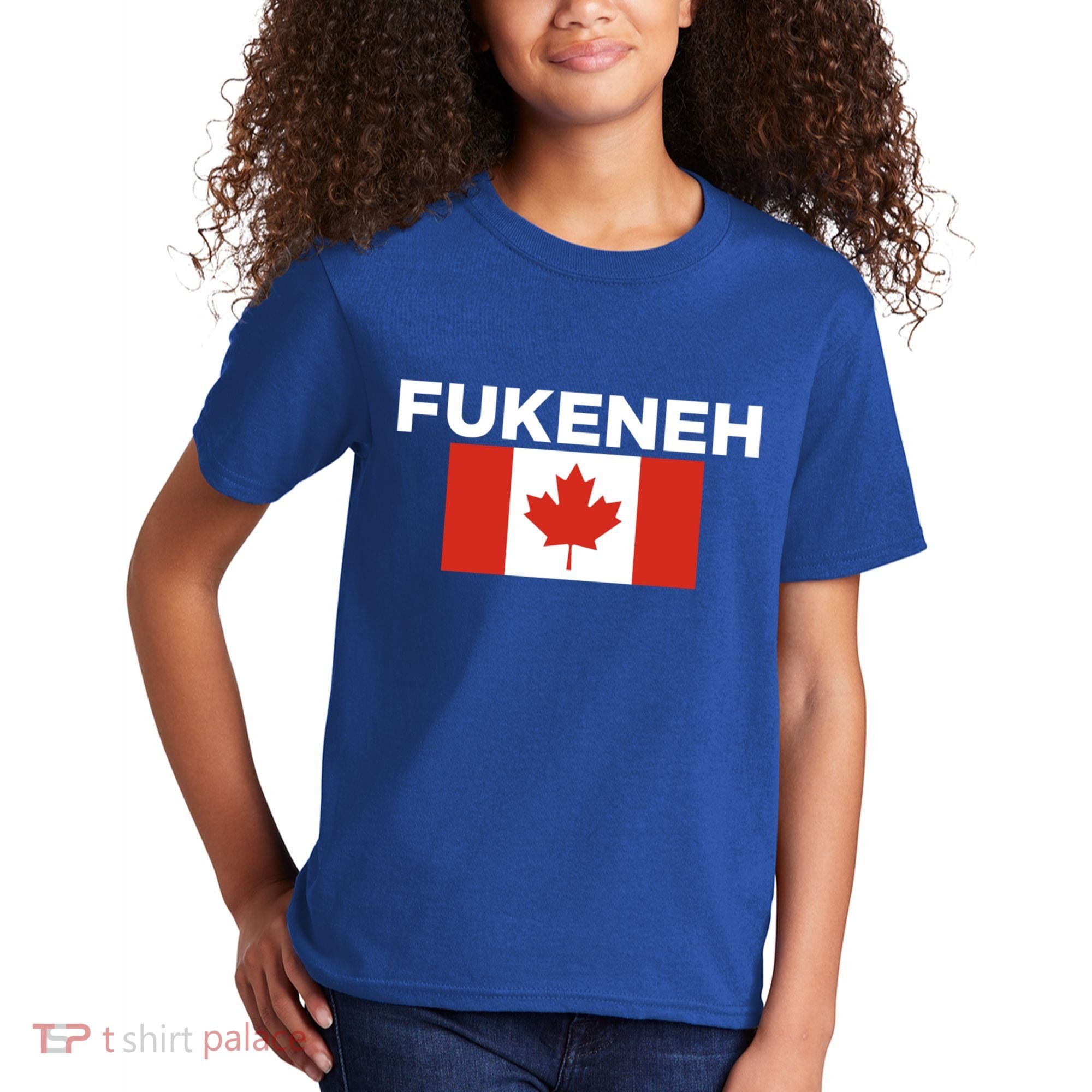 Fukeneh Canada Flag Humorous Fun Slang Accent Gift Kids T-Shirt