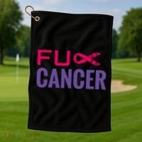 F Cancer Golf Towel thumb 1