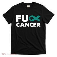 Fuck Cancer Fuck Ovarian Cancer Awareness T-Shirt thumb 0
