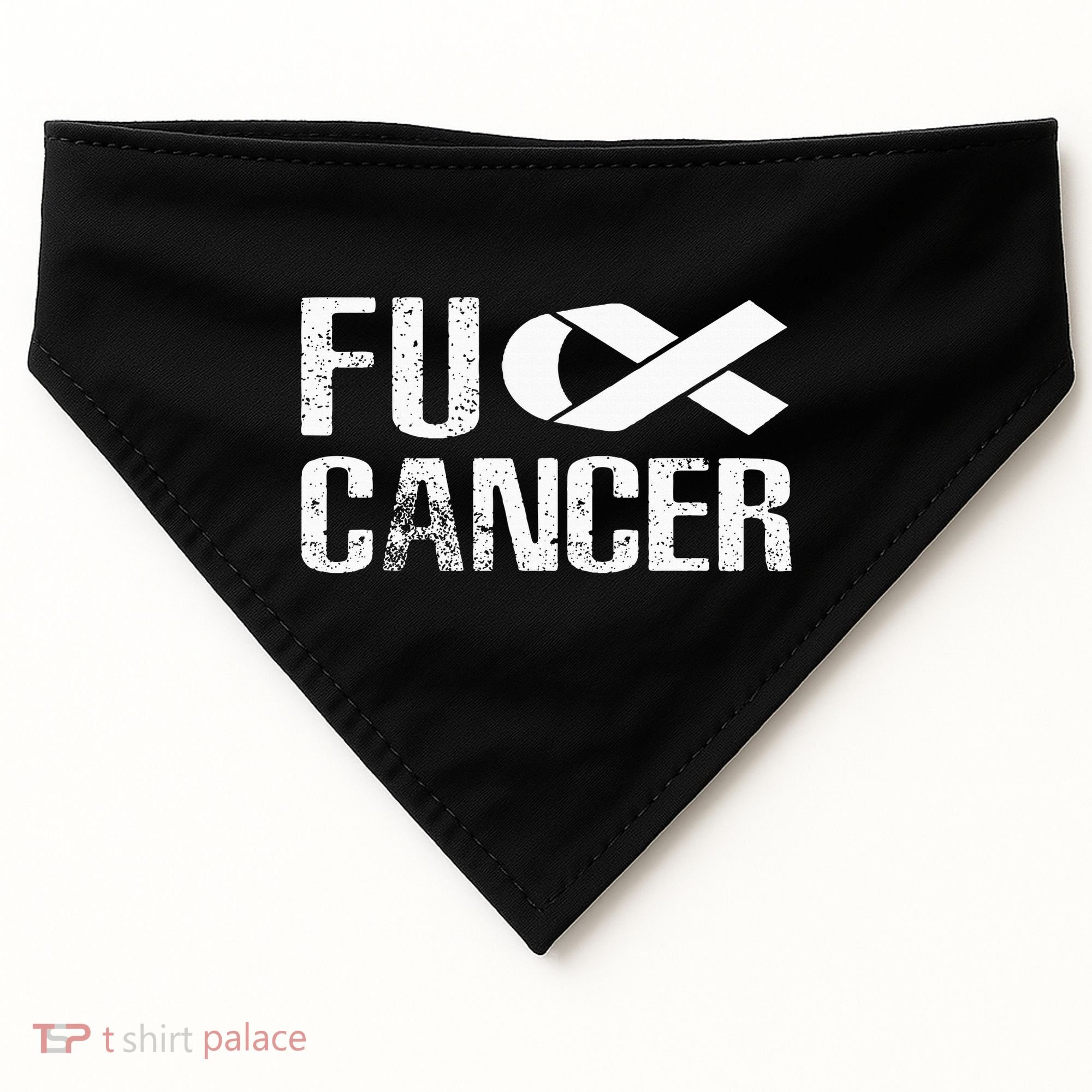 Fuck Cancer Fu Cancer Tcancer Awareness USA-Made Doggie Bandana