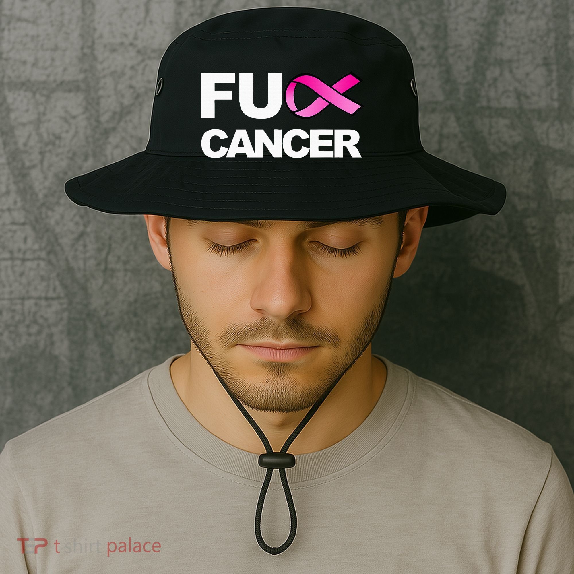 Fuck Cancer For Breast Cancer Awareness Bucket Hat
