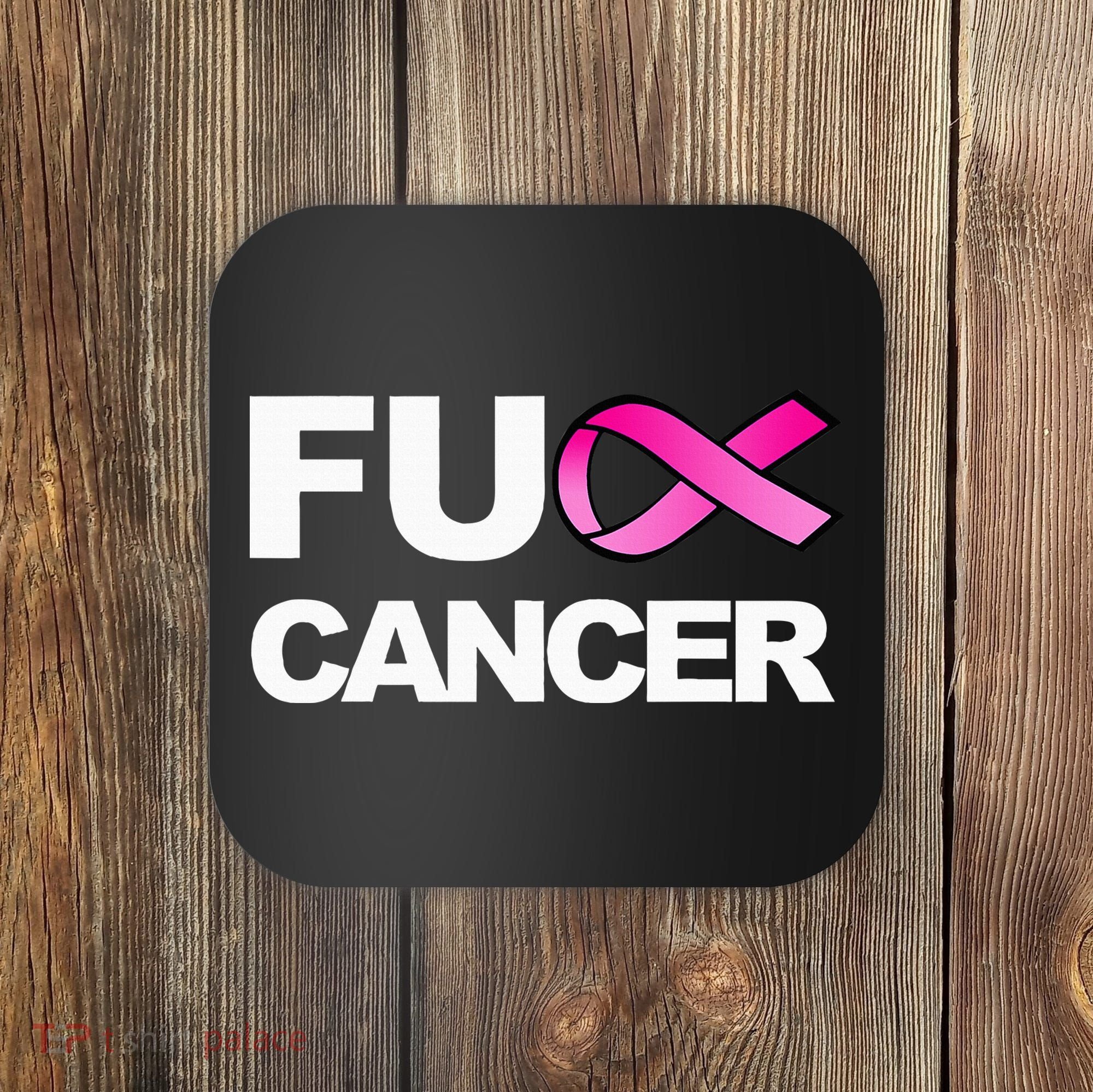 Fuck Cancer For Breast Cancer Awareness Coaster