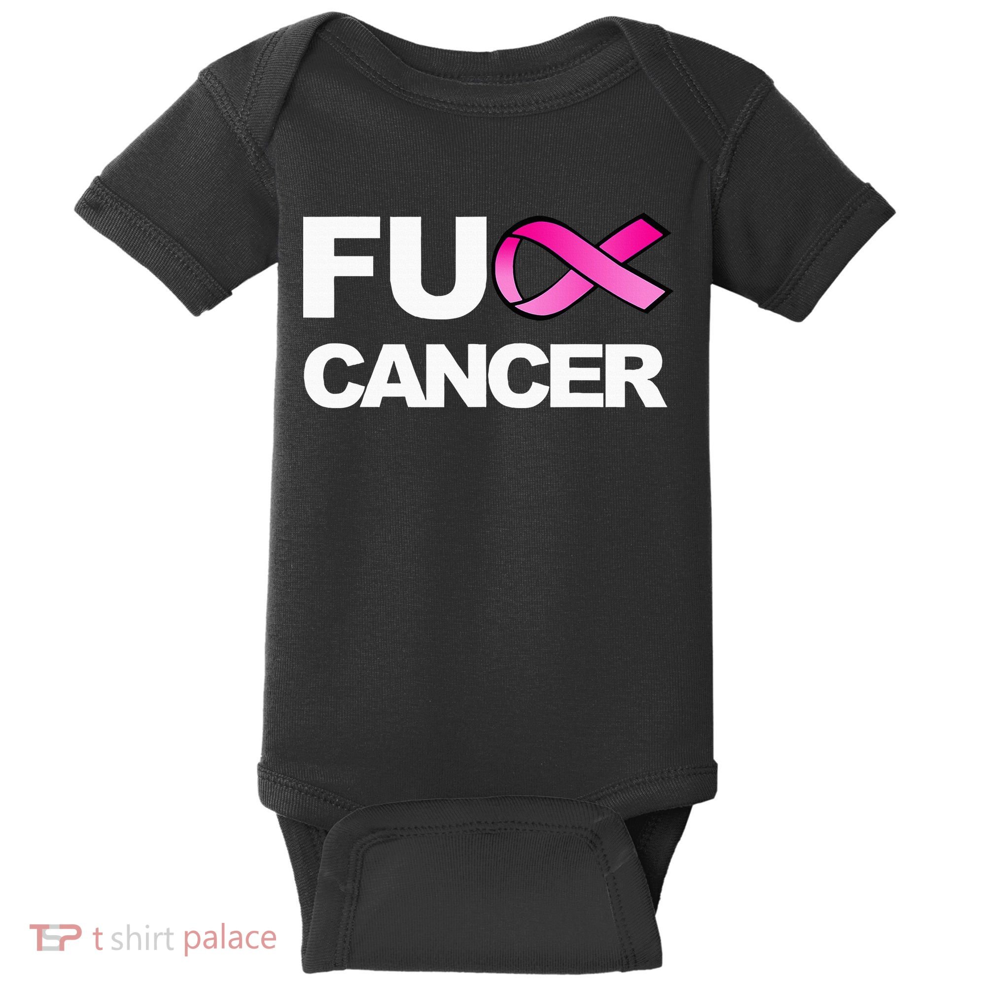Fuck Cancer For Breast Cancer Awareness Baby Bodysuit