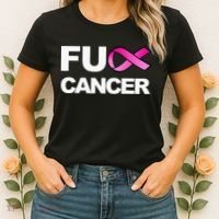 Fuck Cancer For Breast Cancer Awareness Women's T-Shirt thumb 2