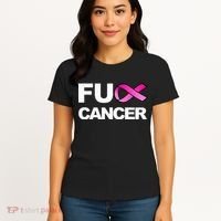 Fuck Cancer For Breast Cancer Awareness Women's T-Shirt thumb 4