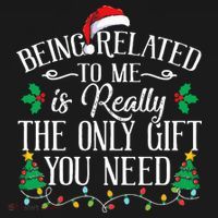 Funny Christmas Family Being Related To Me Is Gift You Need Women's Hoodie thumb 2