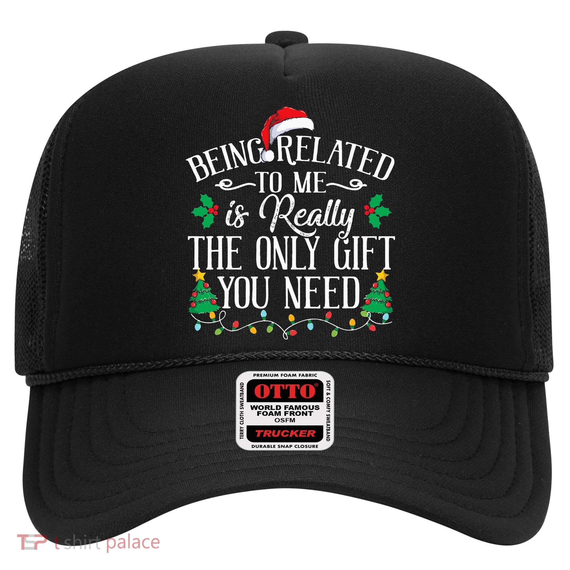 Funny Christmas Family Being Related To Me Is Gift You Need Hat