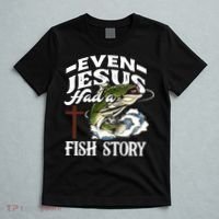 Funny Christian Fisherman Even Jesus Had A Fish Story T-Shirt thumb 5