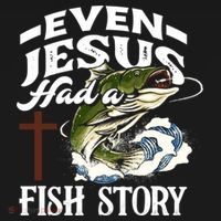 Funny Christian Fisherman Even Jesus Had A Fish Story Bucket Hat thumb 4