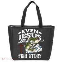 Funny Christian Fisherman Even Jesus Had A Fish Story Tote Bag thumb 0