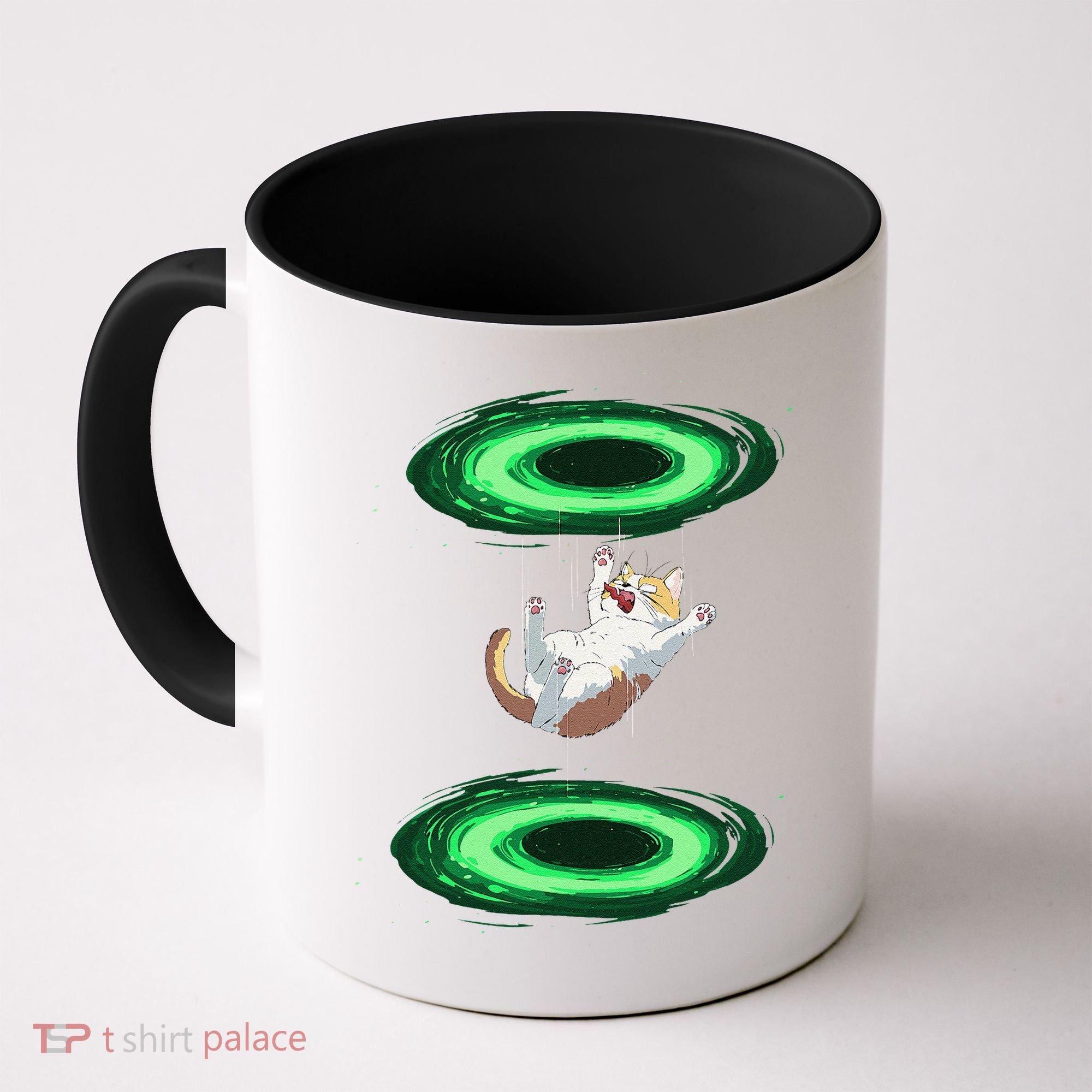 Funny Cat Falls Through Portal For Kitten And Cats Lovers Coffee Mug