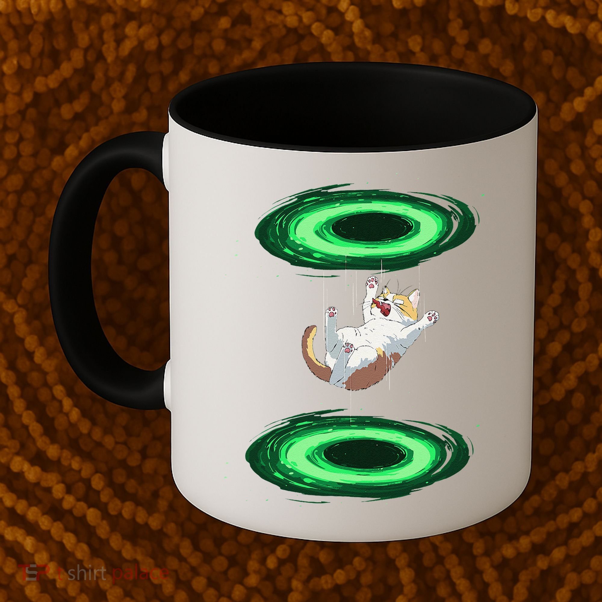 Funny Cat Falls Through Portal For Kitten And Cats Lovers Coffee Mug