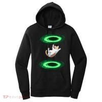 Funny Cat Falls Through Portal For Kitten And Cats Lovers Women's Hoodie thumb 0