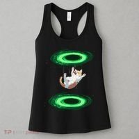 Funny Cat Falls Through Portal For Kitten And Cats Lovers Women's Tank Top thumb 3