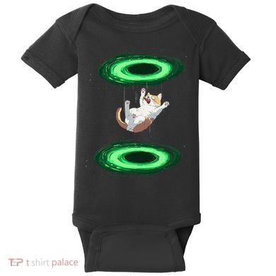 Funny Cat Falls Through Portal For Kitten And Cats Lovers Baby Bodysuit