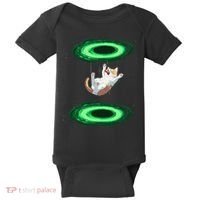 Funny Cat Falls Through Portal For Kitten And Cats Lovers Baby Bodysuit thumb 0